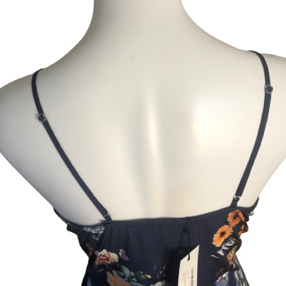 Floral Strappy Wrap Midi Dress Sz 12 - Picture 6 of 8